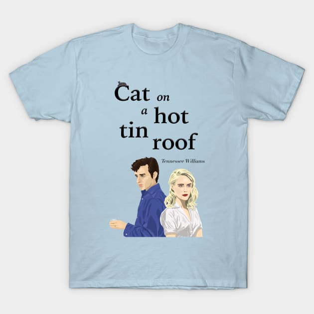 Cat On A Hot Tin Roof Theatre Illustration T-Shirt by Wayne Brant Images